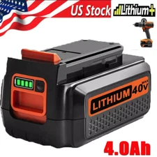 40V 4.0Ah LBX2040 for Black and Decker 40 Volt Lithium Battery LBXR36 LBX1540 US