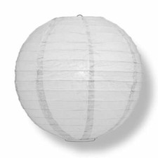 10" Gray / Grey Round Paper Lantern, Even Ribbing, Hanging Decoration