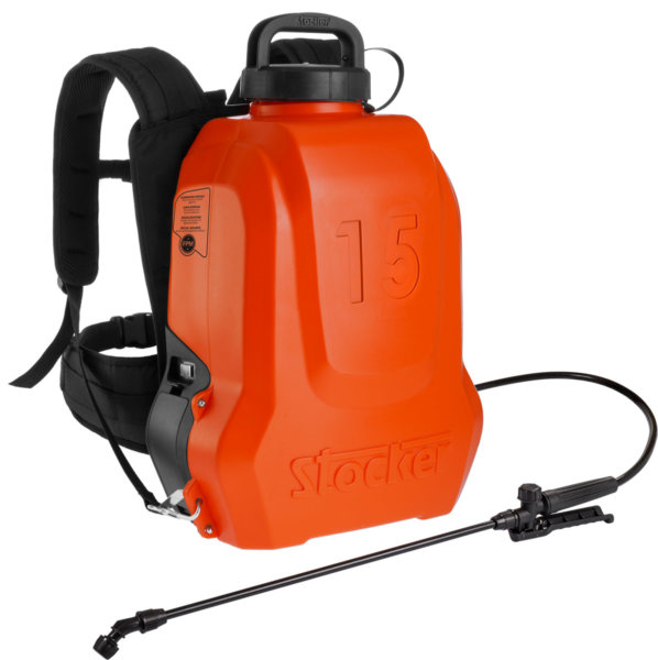 Pompa zaino elettrica Ergo Stocker 15 Litri con batteria a litio e 2 lance