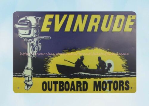 Evinrude Outboard Motor Boat metal tin sign office design ideas eBay