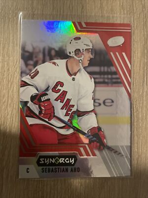 2020-21 UD Synergy SEBASTIAN AHO Hurricanes Red Bounty Code UNSCRATCHED #15