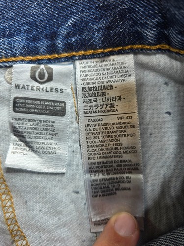 Jeans Levi's 550 Calce Relajado Lavado Oscuro Denim Azul 52x30 NUEVO - Imagen 6 de 8