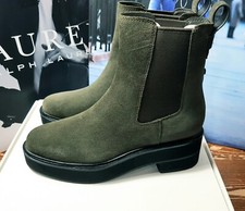 POLO RALPH LAUREN Stivaletto nr. 40 pelle Crosta Colore Verde Bosco tacco 5cm.
