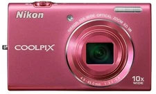 Nikon Coolpix S6200 16 MP Digital Camera 10x Optical Zoom English Pink