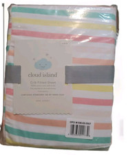 Cloud Island Fitted Crib Sheet Multi Color 100 Soft Cotton Crib Sheet 2 PACK