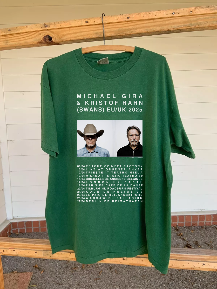 Michael Gira Kristof Hahn Swans Band Eu UK Tour T Shirt Size S-5XL