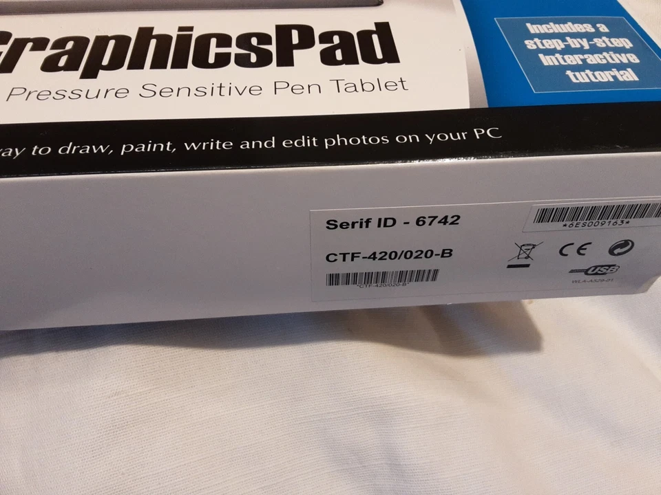 Serif CTF-420/020-B Graphics Pad Pressure Sensitive Drawing Tablet with Pen-New - Image 2 of 4