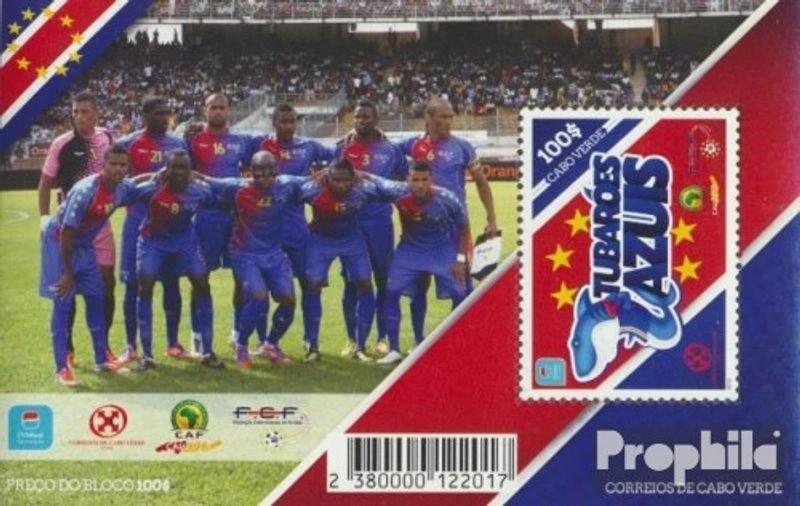 Cabo Verde Bloque 45 (completa edición) nuevo con goma original 2012 Fußballnati - Imagen 1 de 1
