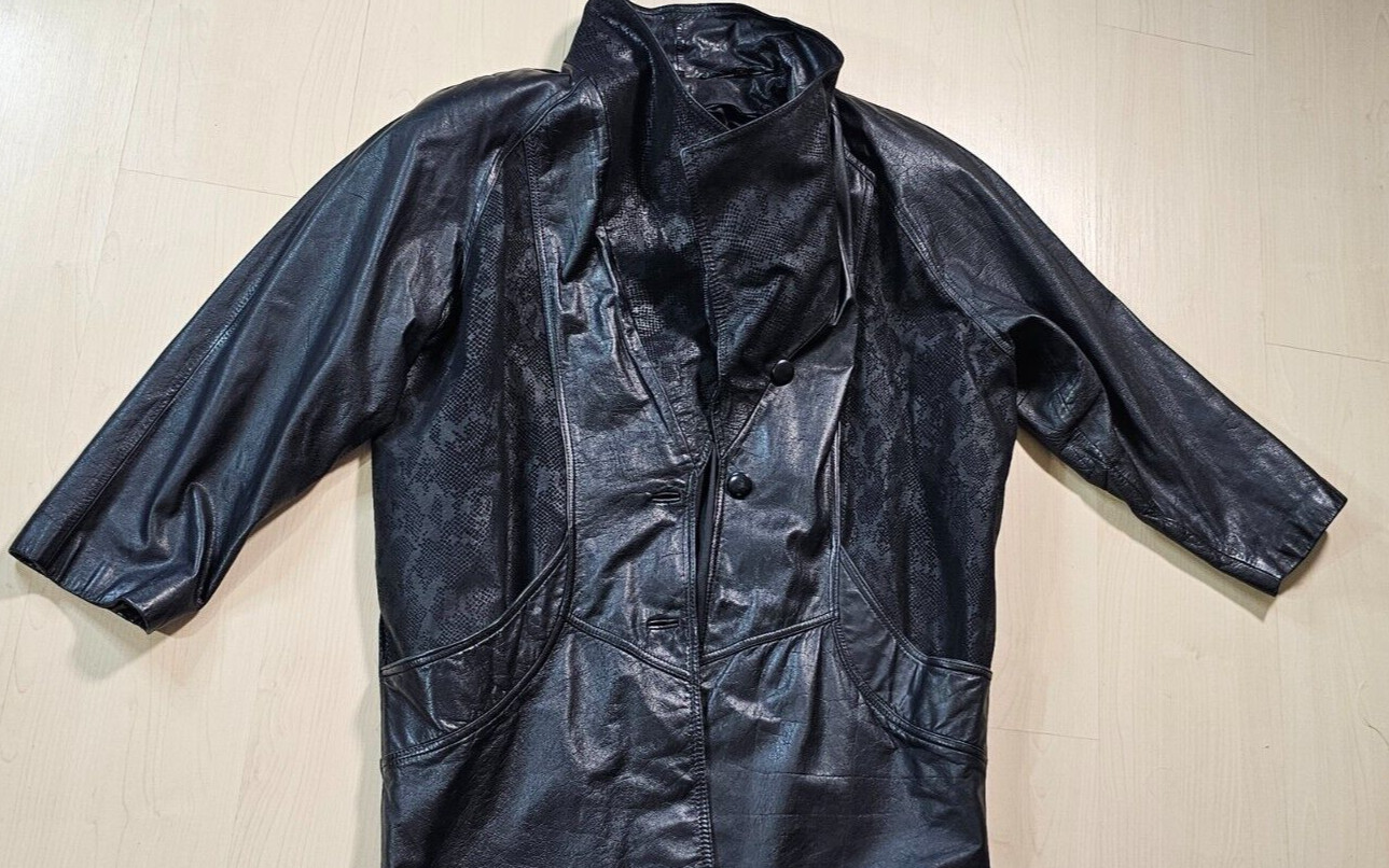 Elk Genuine Leather Jacket Large Lining Button Cl… - image 19