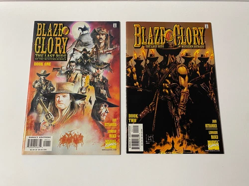 BLAZE OF GLORY #1 , #2 Lot Marvel Comics 2000 Western The Last Ride
