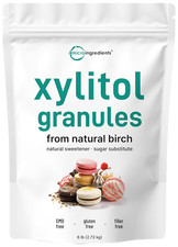 Xylitol Sweetener, 6 Pounds, Natural Sweetener, 1:1 Sugar Substitute and Low Cal