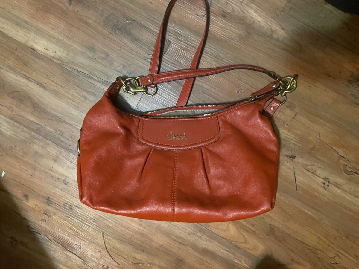 Coach Burnt Orange Heavy Soft Leather Hobo Shoulder Bag Purse #D0973-F13731  | eBay