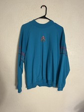 American Sportif Womens Large Vintage Retro Print Sweatshirt EUC