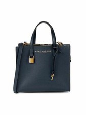 NWT MARC JACOBS Mini Grind Tote Structured Classic Square Blue Sea 