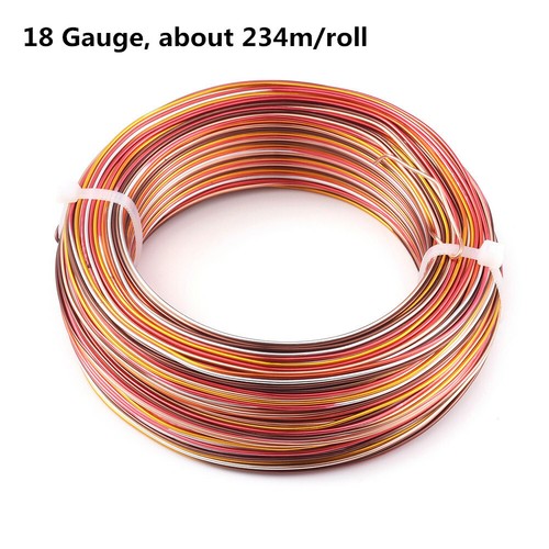 1roll Multicolor Jewelry Craft Aluminum Wire 1mm-2mm Bendable Metal Wire - Picture 9 of 22