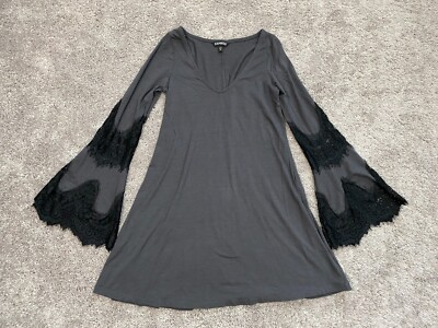 Express Women's Swing Dress Small Knee Length Gray Lace Bell Long Sleeves Cotton | eBay Express Women's Swing Dress Small Knee Length Gray Lace Bell Long Sleeves Cotton | eBay