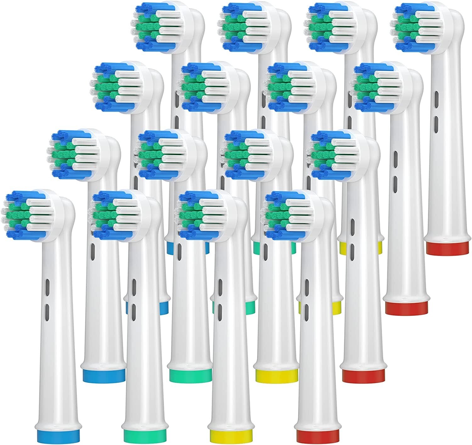 16 Têtes de Brosse à Dents de Rechange Blanches Compatibles Multi-Manches