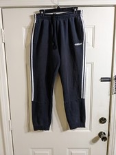 Adidas Climalite Men's Jogger/Sweat Pants Size Large Classic Black w/Adi-White.