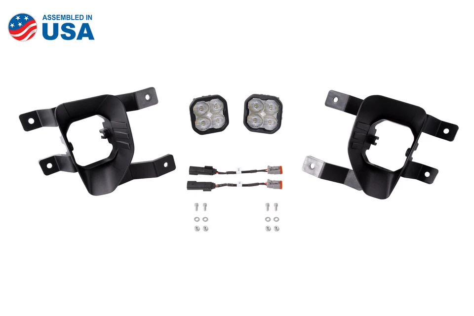 SS3 LED 雾灯适用于 2016 - 2018 雪佛兰索罗德 Max 白色带琥珀色背光 — 第 2/4 张图片