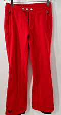 WOMEN SKI PANT SIZE 8 INSULATED red SECURED POCKET snowboard vintage 5 55
