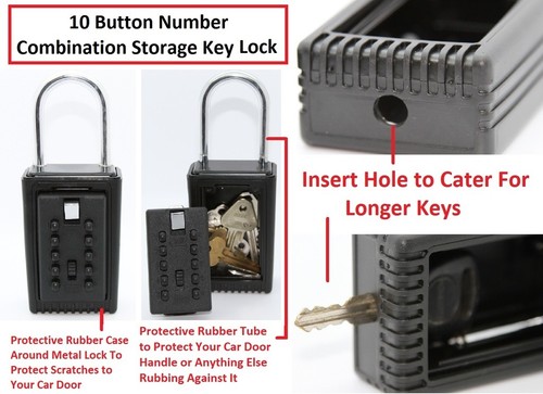 SURF LOCK BUTTON KEY SAFE BOX STORAGE PADLOCK COMBINATION MTB CYCLING RUNNING CY - Bild 4 von 4