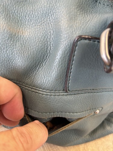 B Makowsky Hobo Handtasche grün silber Echtleder groß Schultertasche Fuß - Bild 12 von 20