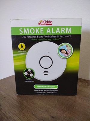 Kidde P4010ACS-W AC Hardwired Smoke Alarm Interconnect 10 Yr Backup Battery