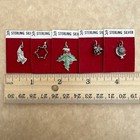 5 Vintage Sterling Silver Charm Lot Enamel Christmas Holly Berry Queen Bee Hand — photo 3