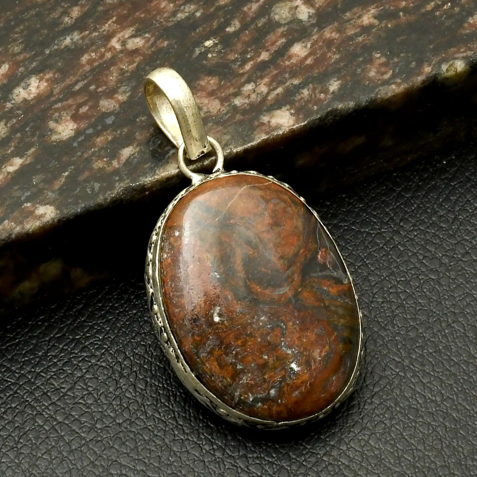 Jasper Gemstone Ethnic Handmade Pendant Jewelry For New Year 2.08