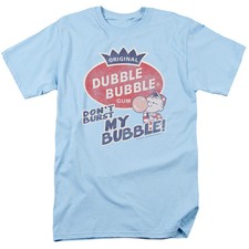Dubble Bubble Burst Bubble Mens T Shirt Light Blue Officially Licensed
