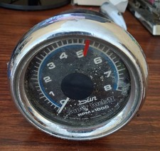 Vtg Sun Super Tach Ii Tachometer Blue Line  Parts Or Restore