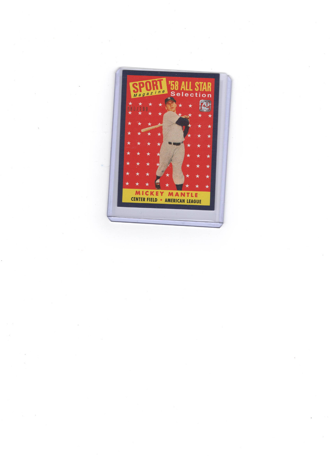 2021 Mickey Mantle X blue parallel #15