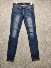 Lucky Brand Womens Charlie Skinny Ankle Jeans Medium Wash Blue Denim Size 0/25