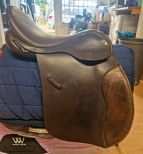Ideal Dressage Saddles 17in Brown Leather Horse Saddle, MPN SC 5672