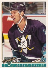 1993-94 Topps Premier #491 Bobby Dollas Anaheim Mighty Ducks Rookie Card