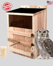 Owl House Cedar Wood Screech Premium Barn Owl Nesting Box Large Handmade