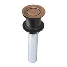  EV800AC Trimscape Push Pop-Up Drain Without Overflow, 8-7/16" Antique Copper
