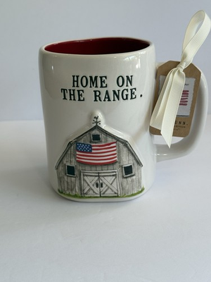 #ad #ad Rae Dunn Patriotic Flag Barn ‘Home on the Range.’ Coffee Mug $15.99