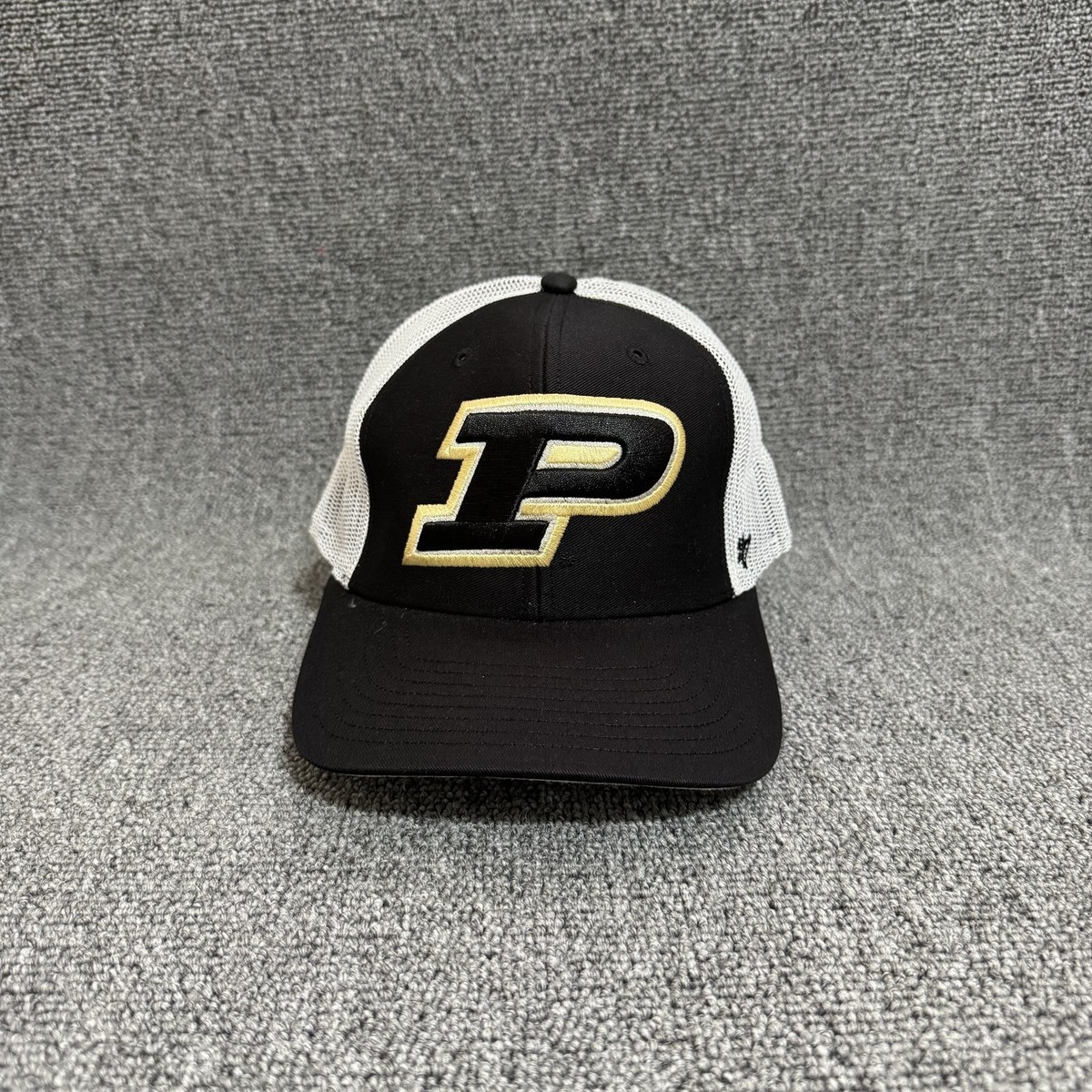 '47 Brand Purdue Boilermakers Trucker Snapback Black White One Size Hat