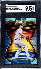 2020 PANINI SELECT CAROLINA BLUE PRIZM /35 CLAYTON KERSHAW SGC 9.5 POP 1 BEAUTY