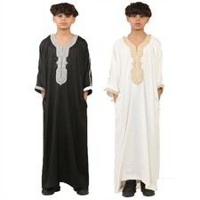 Kid's Boys Moroccan Thobe Islamic Children Jubba Robe Eid Djellaba Gandoura