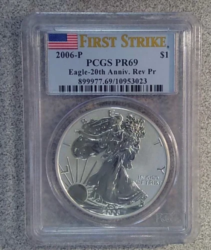 2006-P Reverse Proof American Silver Eagle PCGS PR69 (023)