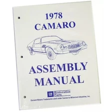 Factory Assembly Manual Repair Restore Book 1978 Chevrolet Camaro Z28