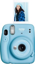 Fujifilm Instax Mini 11 Instant Camera Sky Blue Compact Film Camera