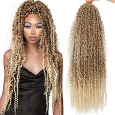 Boho Crochet Passion Twist Hair Pre looped 22 Inch 8 Packs T27/613  Pre twis...