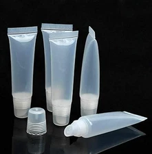 10Pcs 8ml Mini Refillable Empty Tubes Lip Gloss Balm Clear Cosmetic Containers