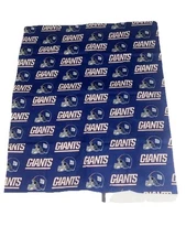 NFL New York Giants Helmet Logo Blue 100% Cotton 1 Yard