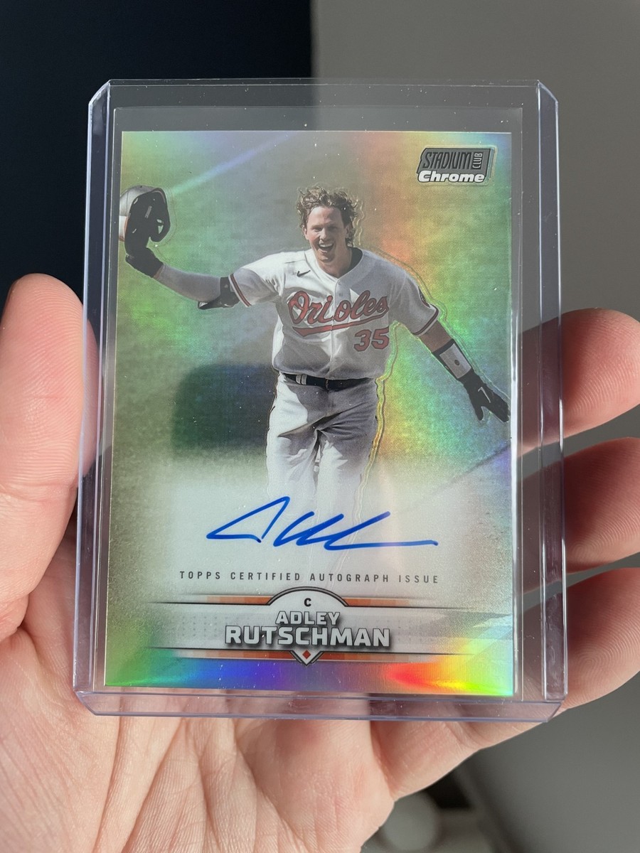 Adley Rutschman Chrome Refractor Auto - 2025 Topps Stadium Club