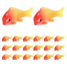20-Pack Resin Mini Fake Koi Goldfish Figurines for Aquarium Small, Orange