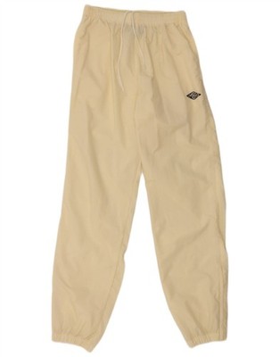 UMBRO Mens Tracksuit Trousers Joggers Small Off White Nylon Sports CW07